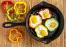 Fried Eggs and Bell Peppers